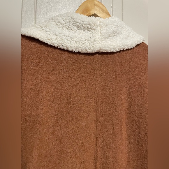 Hem & Thread brown, fur collar, sweater/jacket/cardigan - Picture 7 of 8
